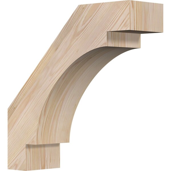 Ekena Millwork 5 1/2"W x 18"D x 18"H Merced Smooth Knee Brace, Douglas Fir BRC06X18X18MRC00SDF - main